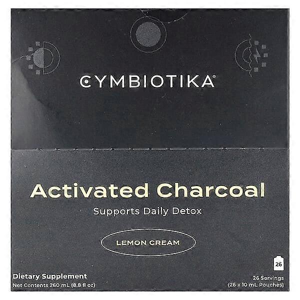Cymbiotika, Activated Charcoal, Lemon Cream, 26 Pouches, 0.3 fl oz (10 ml) Each