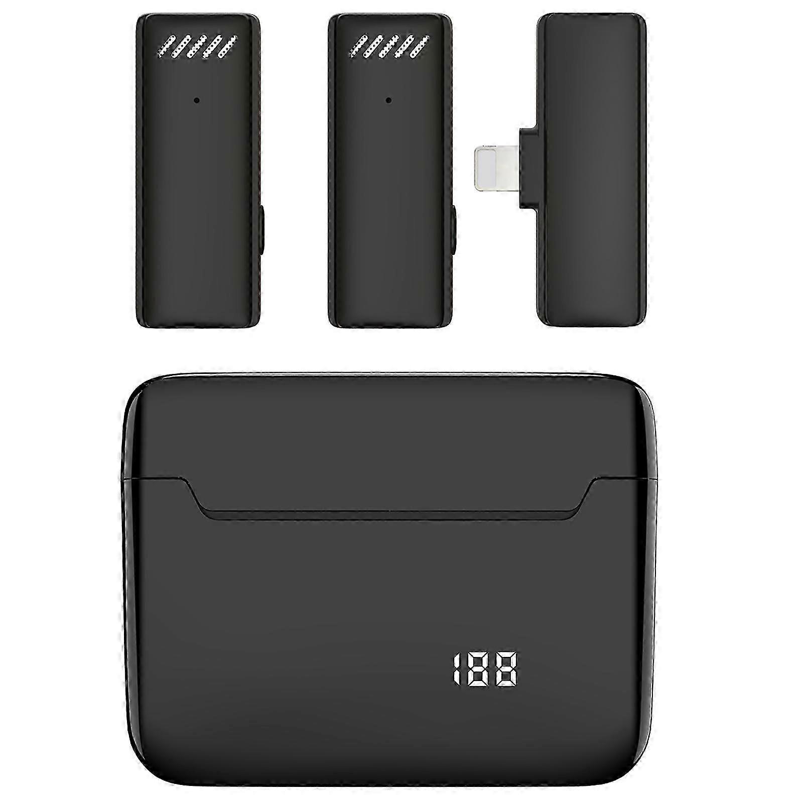 25-26 One to two with charging compartment - Apple interface wireless lavalier micr...