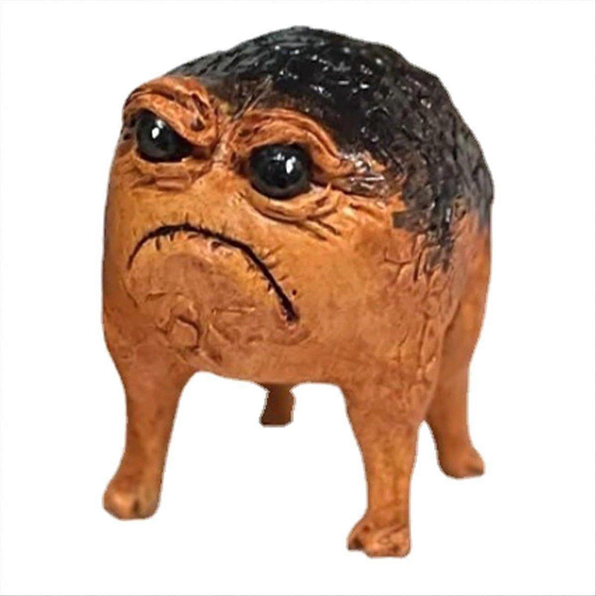 Grumpy Frog Toad Statue Ugly Angry Garden Yard Frog Decor Statue