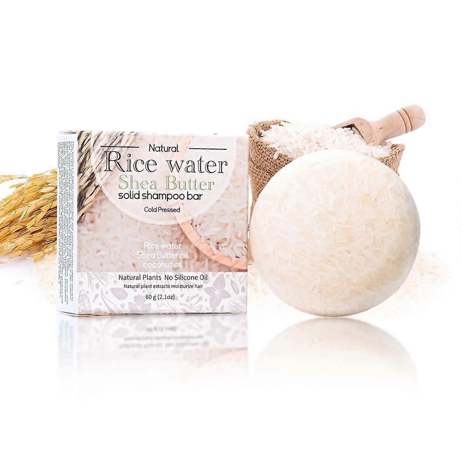 Rice Shampoo Bar With Shea Butter And Coconut Oil For Hair Growth And Strengthening Solid Shampoo Soap