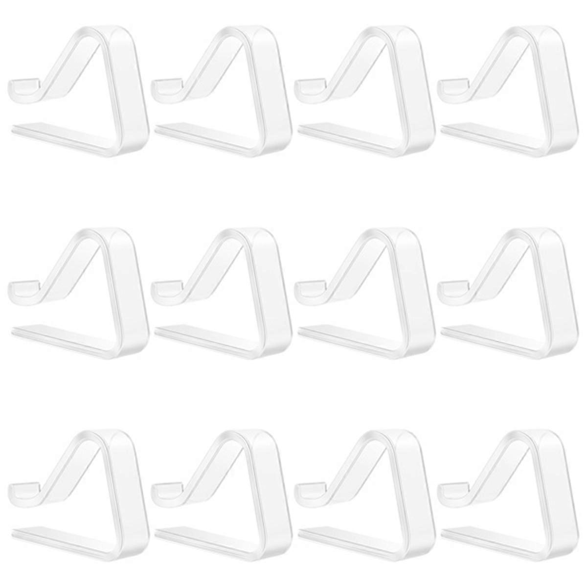 12 Pieces Transparent Tablecloth Clips, Table Cloth Clips,Windproof B
