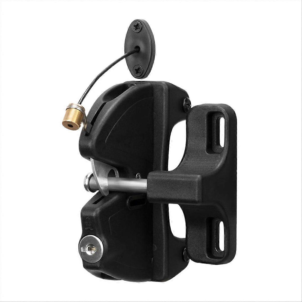 Key Lockable 2 Way Gate Latch with Spring Loaded Pull Cable Key 2 Sided Gate Fence Lock for Outdoor