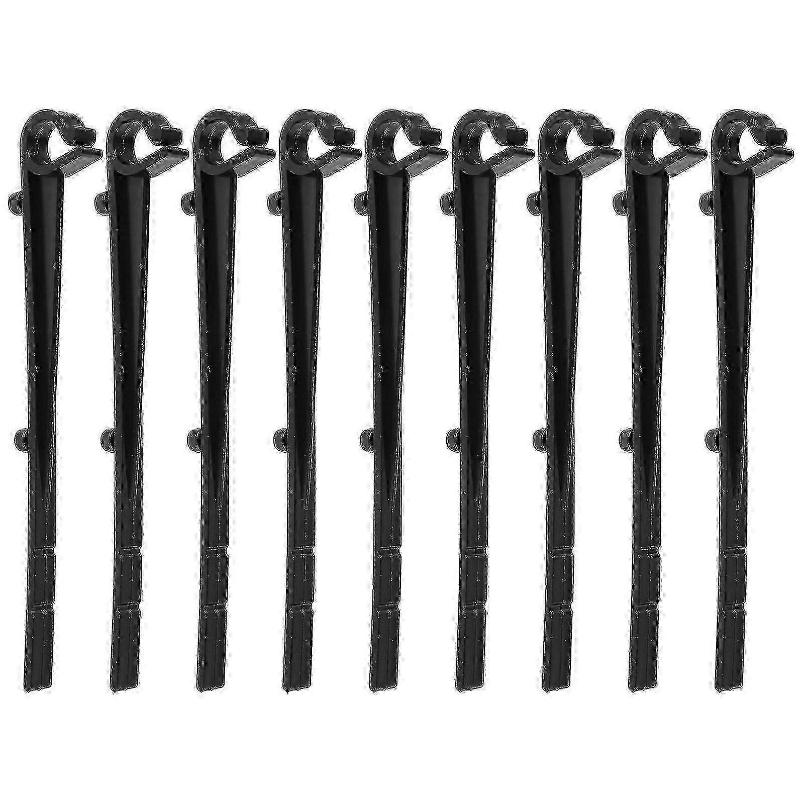 20pcs Gutter Guard Clips Black Plastic Gutter Hook Fixing Clips Gutter Maintenance Installation Tool For Various Gutter Guard Styl15.60X2.40X0.90CMBla