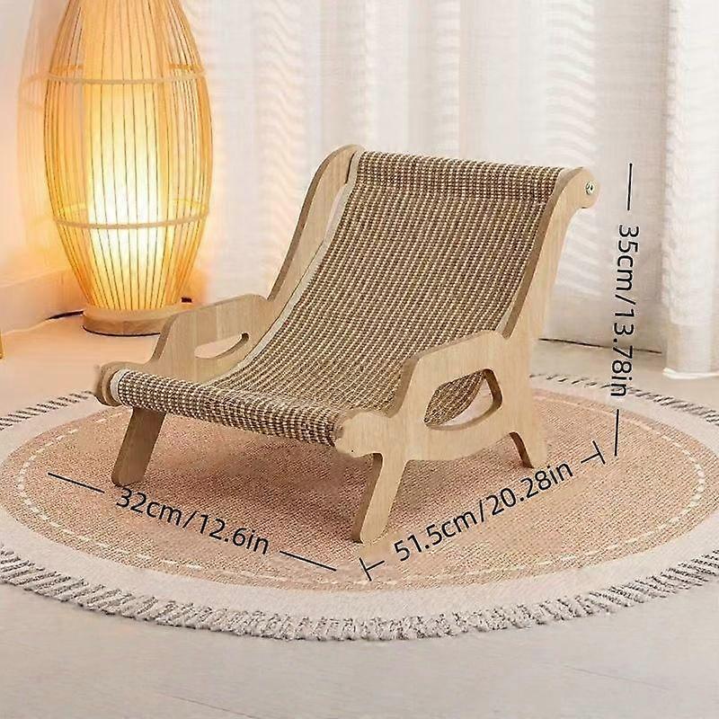 3-In-1 Boat-Shaped Scratching and Relaxing Cat Rocker, Unique Design for Stylish Cat Furniture, Comfortable Scratching Lounge for Cats