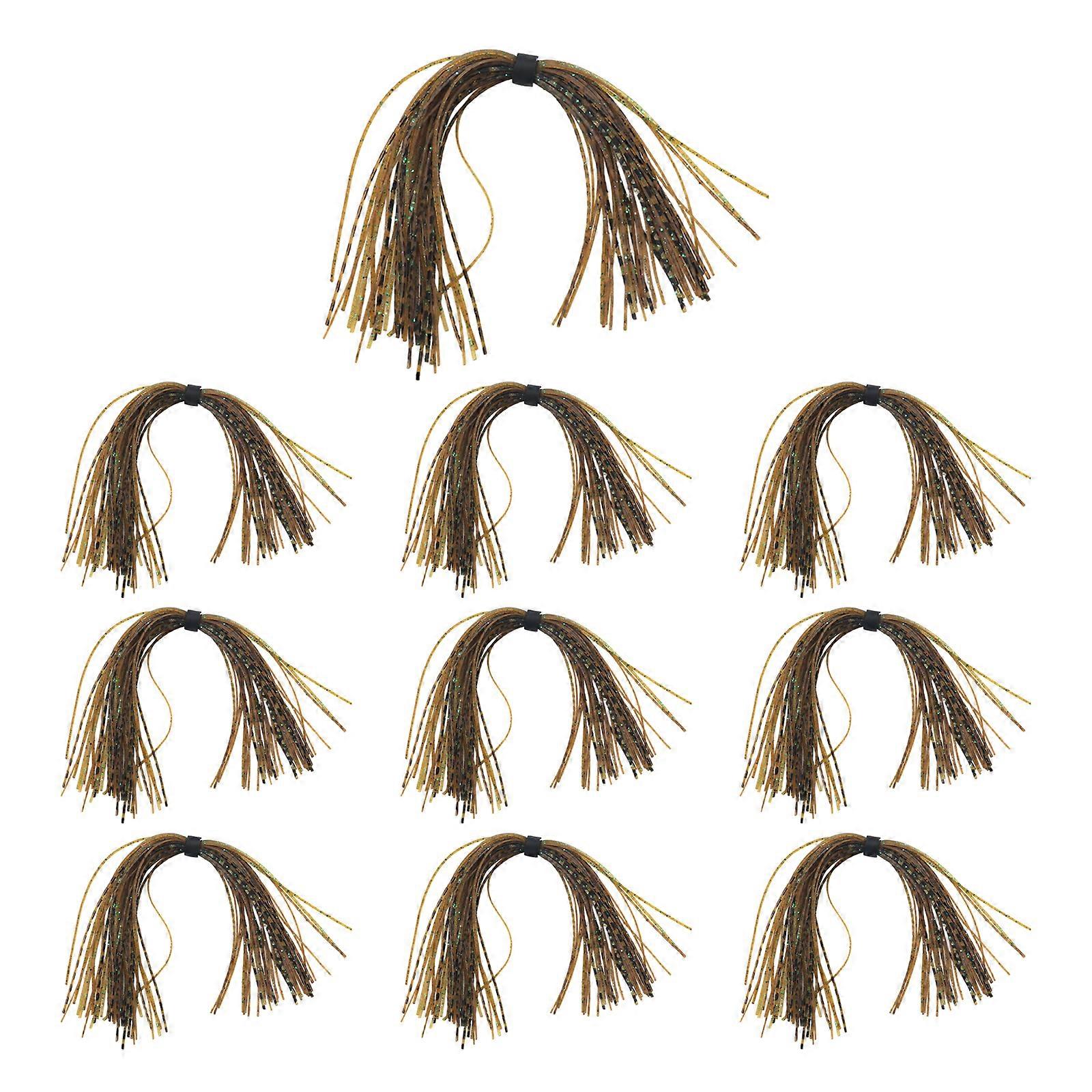 10 Bundles Silicone Jig Skirts 44 Strands/Bundle Squid Silk Skirt Tying Component Spinnerbaits Buzzbaits Jig Squid Skirt Multicolor