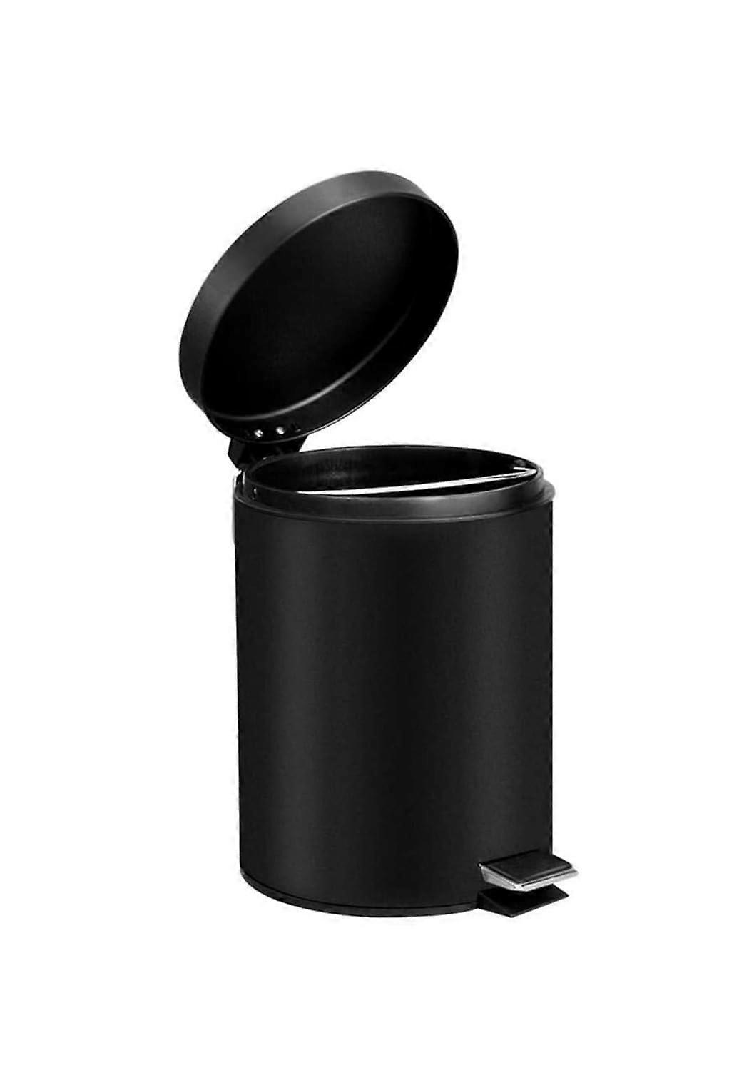 Trash Can Metal Round Waste Basket, Circular Trash Can, Kitchen And Outdoor Use, Quiet Muffle Design