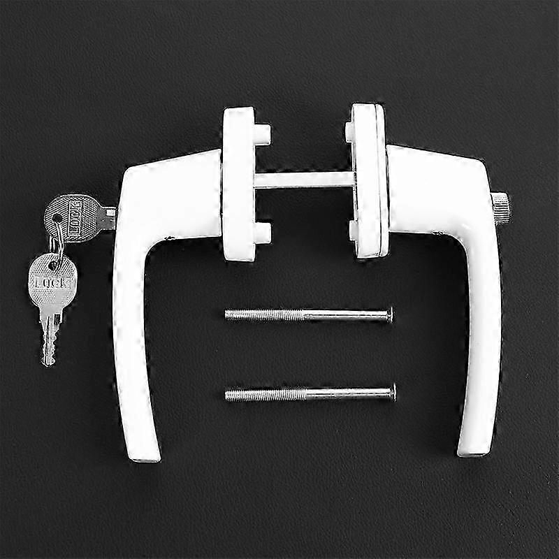 Two-end Lever Lock Solid Thickened Crank Handle With Keys For Door Window Solid Thick Door Handle With Key