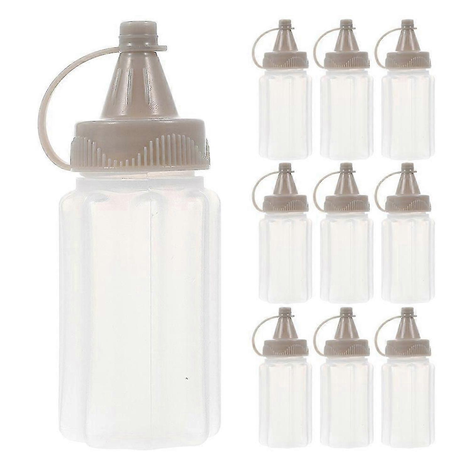 12 Pcs Mini Sauce Squeeze Bottles Small Plastic Bottles for Liquids Squeeze Condiment Bottles Squirt Mustard Bottle Ketchup Salad Dressing Container