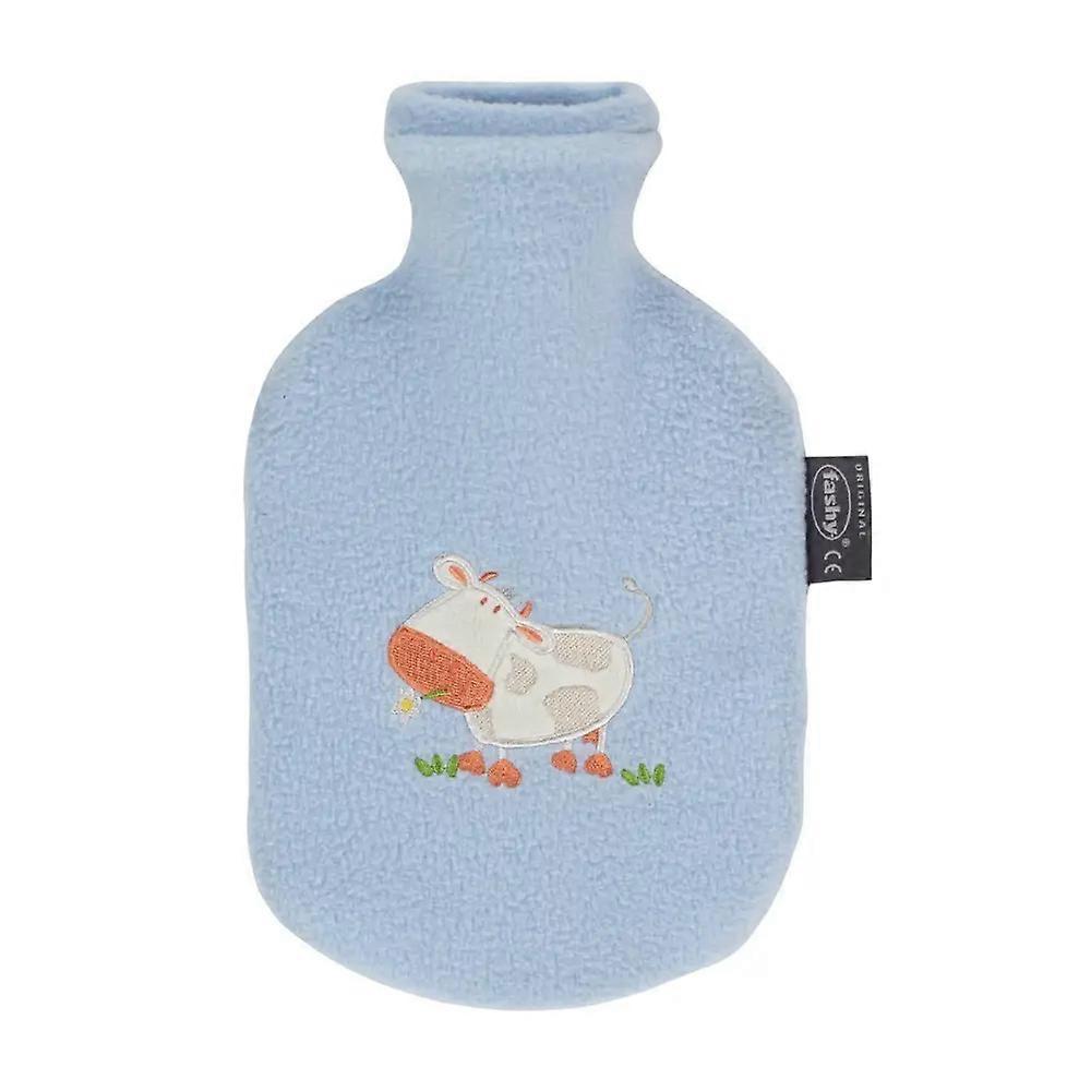 Fashy 0.8升热水袋，带动物绒套