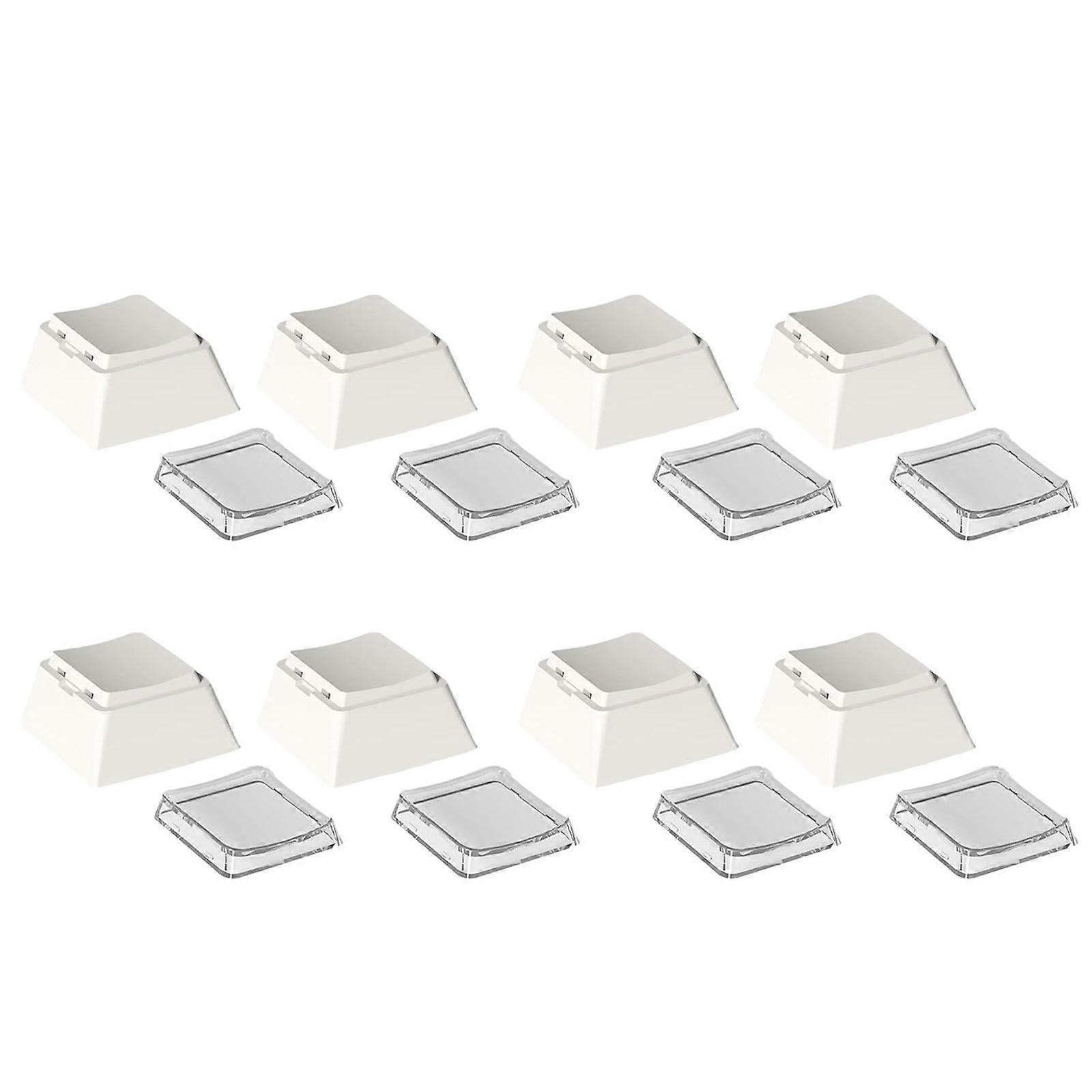 Cheey Profile PBT+PC 1U Keycaps for For Mechanical Keyboards For Gaming Keyboard Keycap Replaces Projects 8Pcs/Set  White