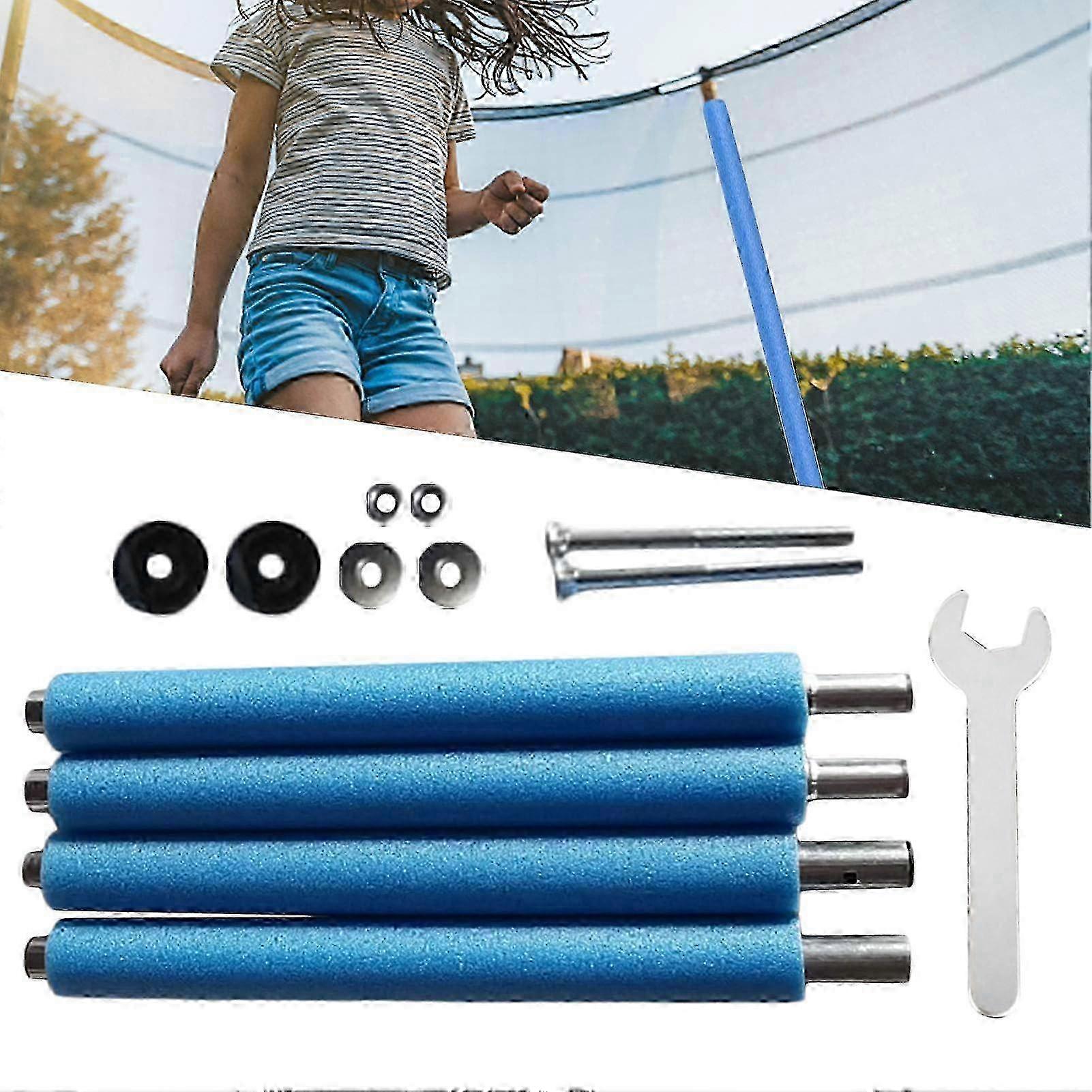 4 Pieces Trampoline Replacement Poles – 616 Foot Safety Net Poles with Foam Cover