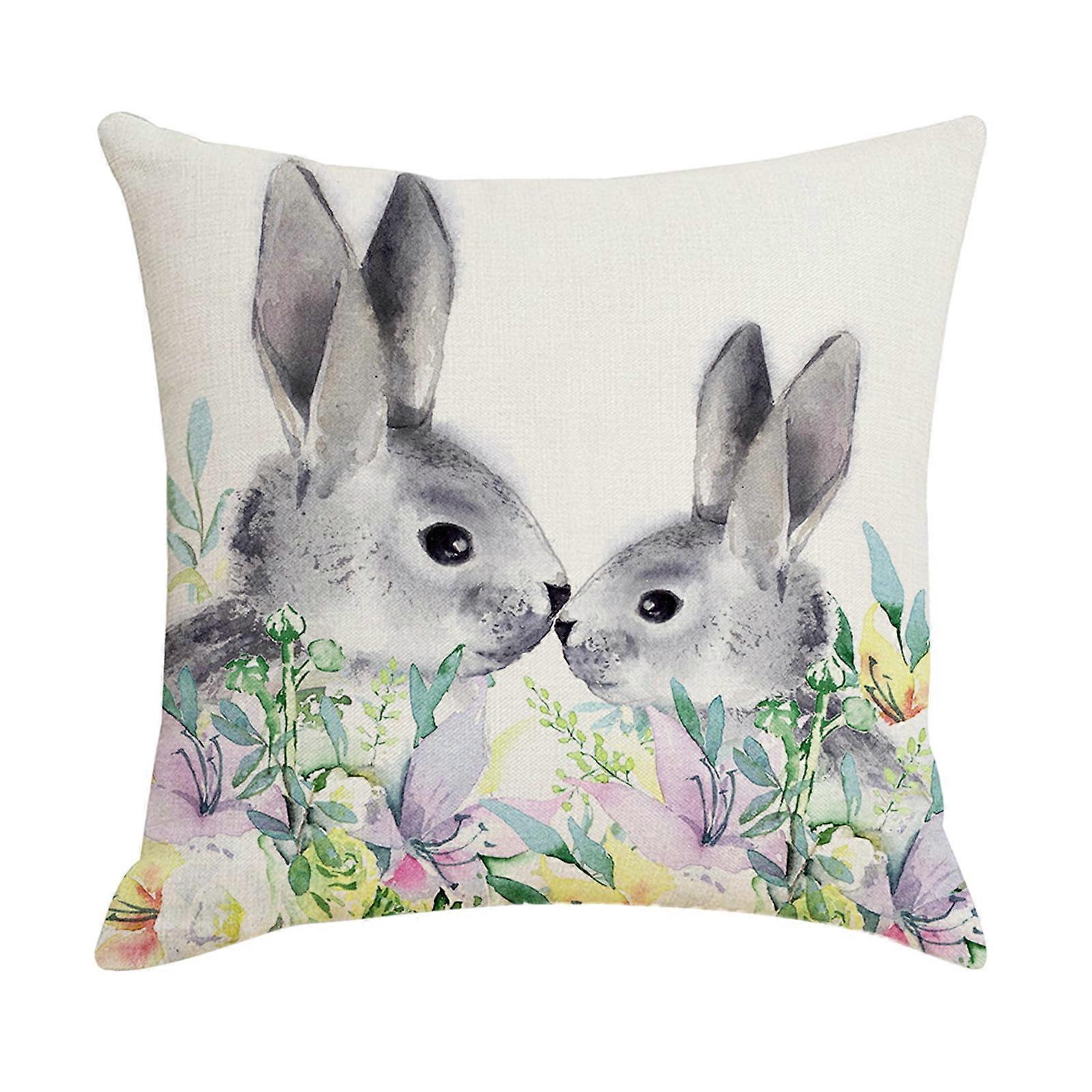 Giyblacko Easter Festival Pillow and Pillowcase Easter Linen Hugging Pillow Case Pillow Case Printed Pillow Sofa Cushion