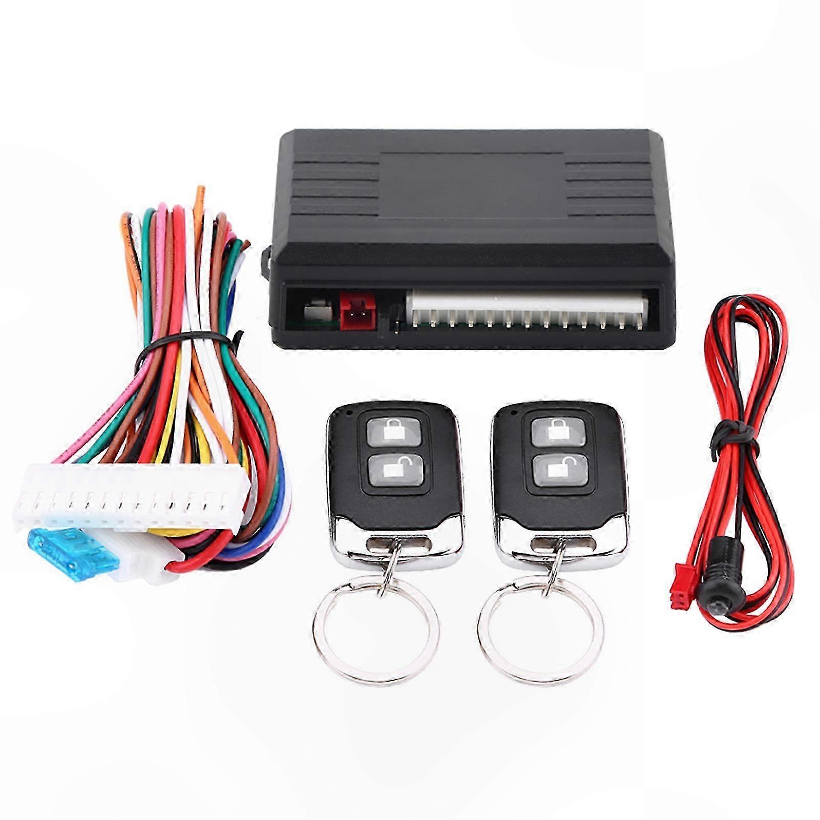 Universal Remote Control Kit for Central Door Locking System with Keyless Entry and Trunk Release Functionality
