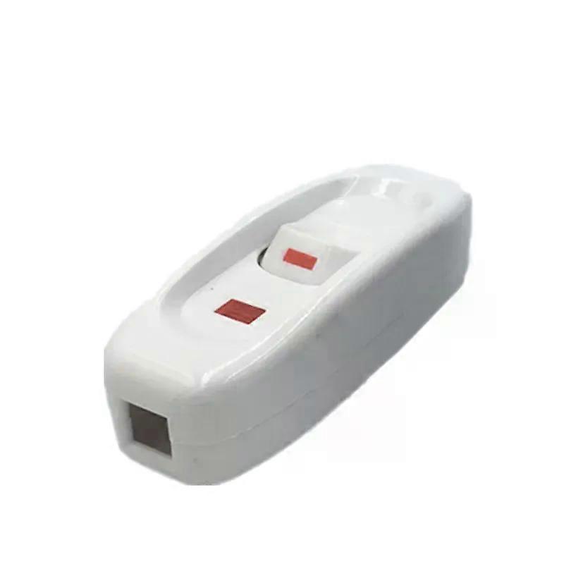 AC 240V 10A Bedside Lamp Switch Inline ON/OFF LED Indicator Light Button Table Lamp Cord Cable Switches