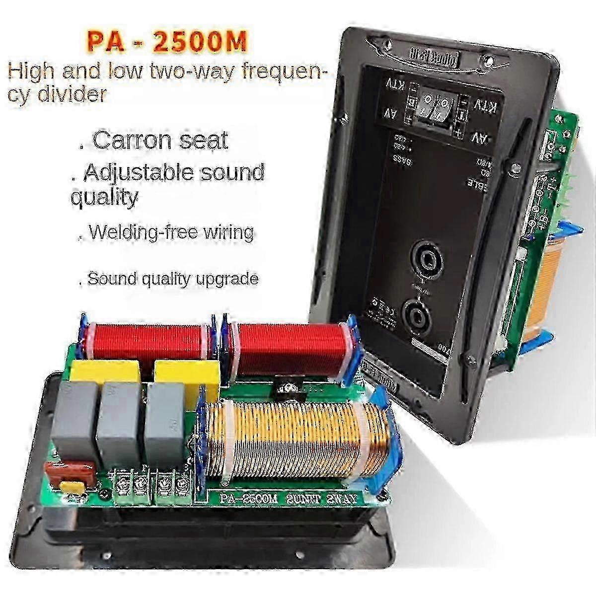 800W 2-Unit Speaker Crossover for Precise Audio Frequency Division