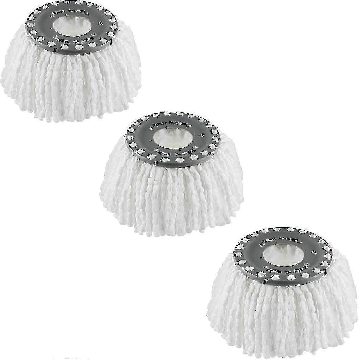3 Pack Premium Replacement Mop Heads Refill For 360 Rotating Round Spin Magic Mop