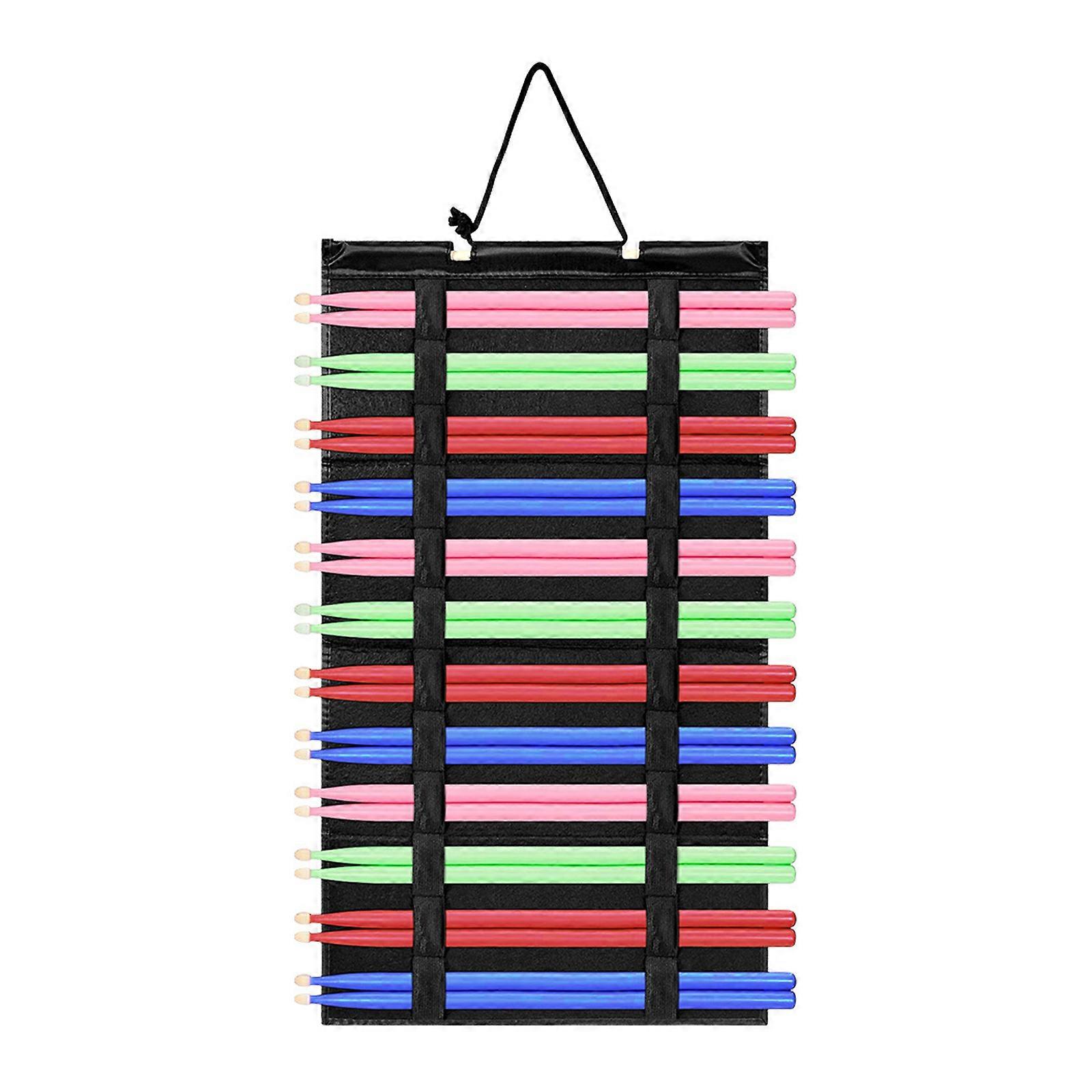 Modern Drumstick Wall Organizer Stores Foldable Felt Space Saving Decorative Storage For Percussionists Multicolor
