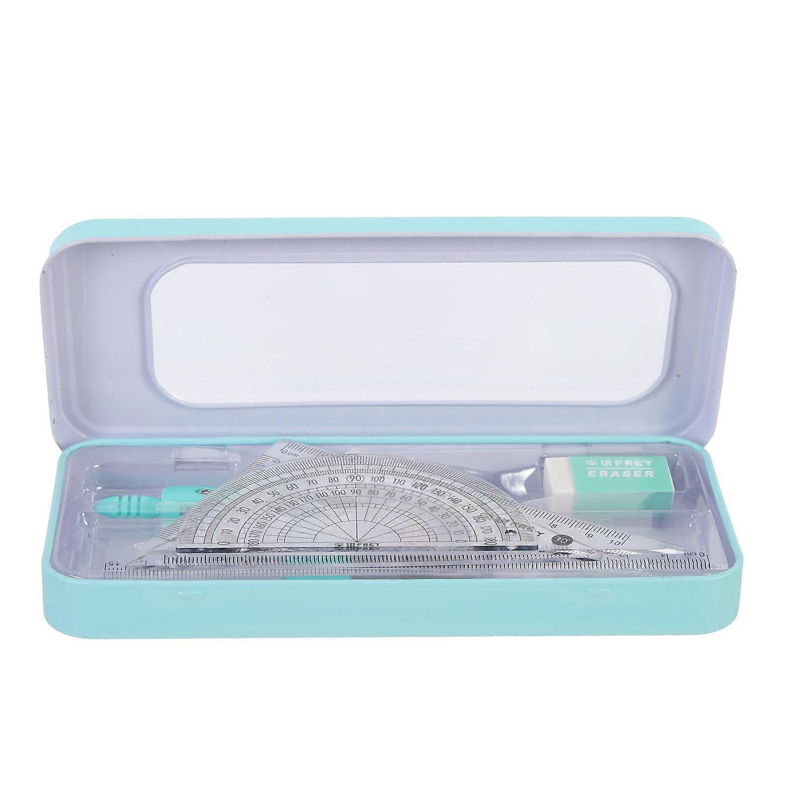 4 Sets of Drawing Compass Toolkit Clear Scale Drawing Accessories Compass Ruler Measuring Tools