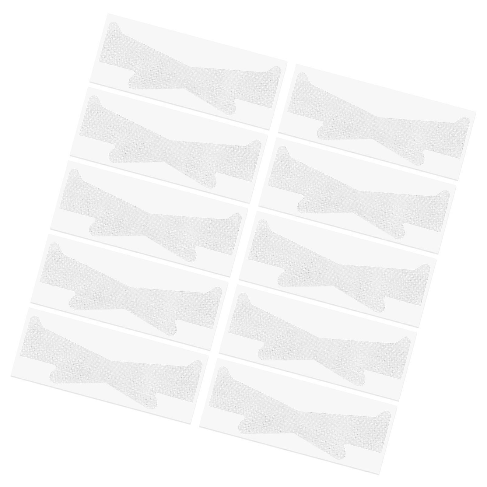 10Pcs Transparent Face lifting Strips Invisible Neck Wrinkle Patches With Strong Adhesive Backing For Daily Firming  White