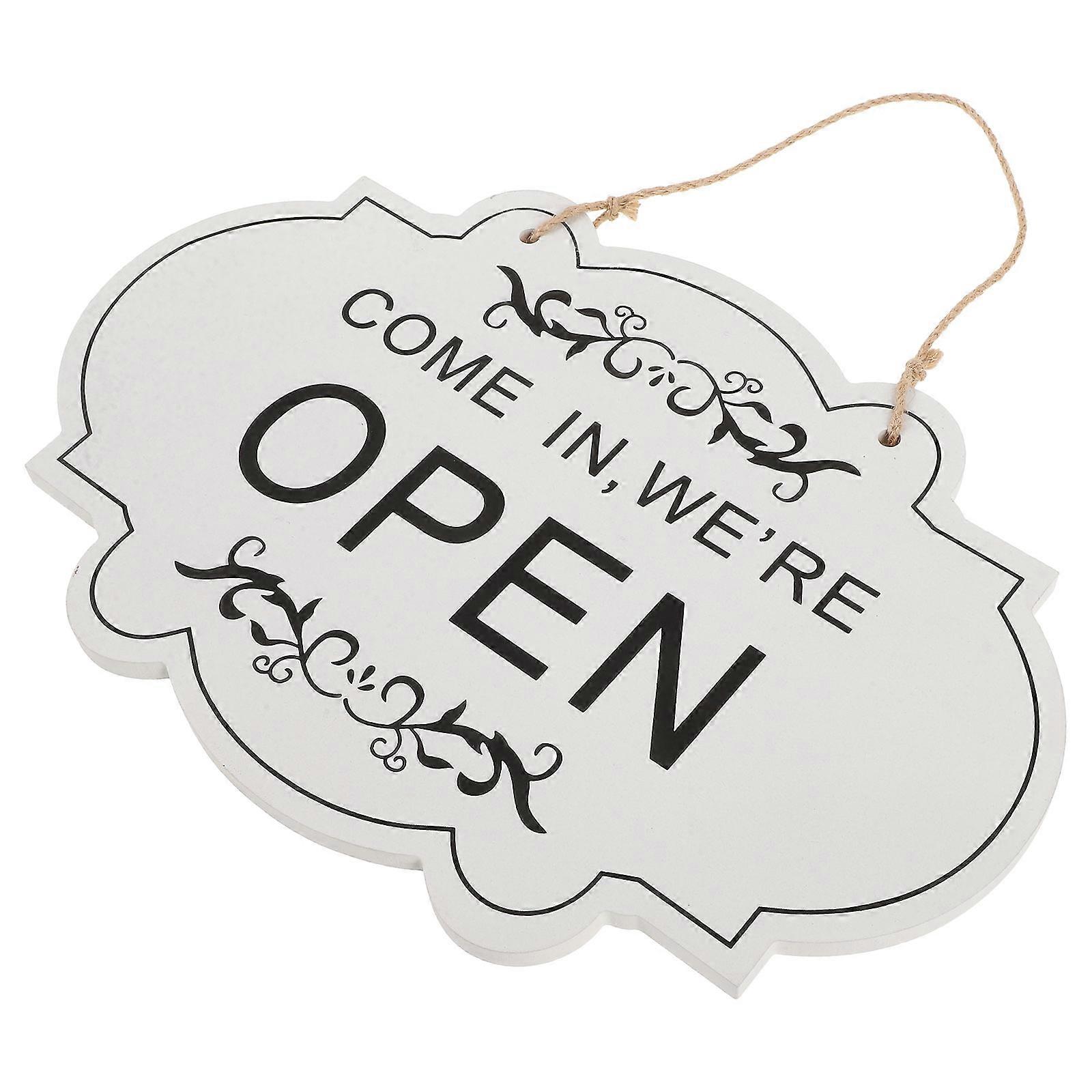 Wooden Open Closed Sign for Decoration Double-Sided Closed Open Sign Hanging