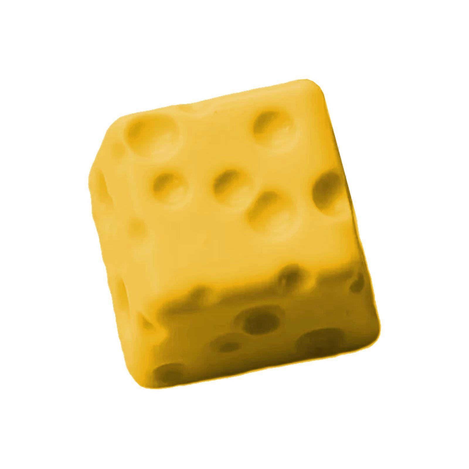 Unique Resin Cheese Keycap for Mechanical Keyboards Crossed Stem Compatible Low Profile Gaming Enhancement  Yellow