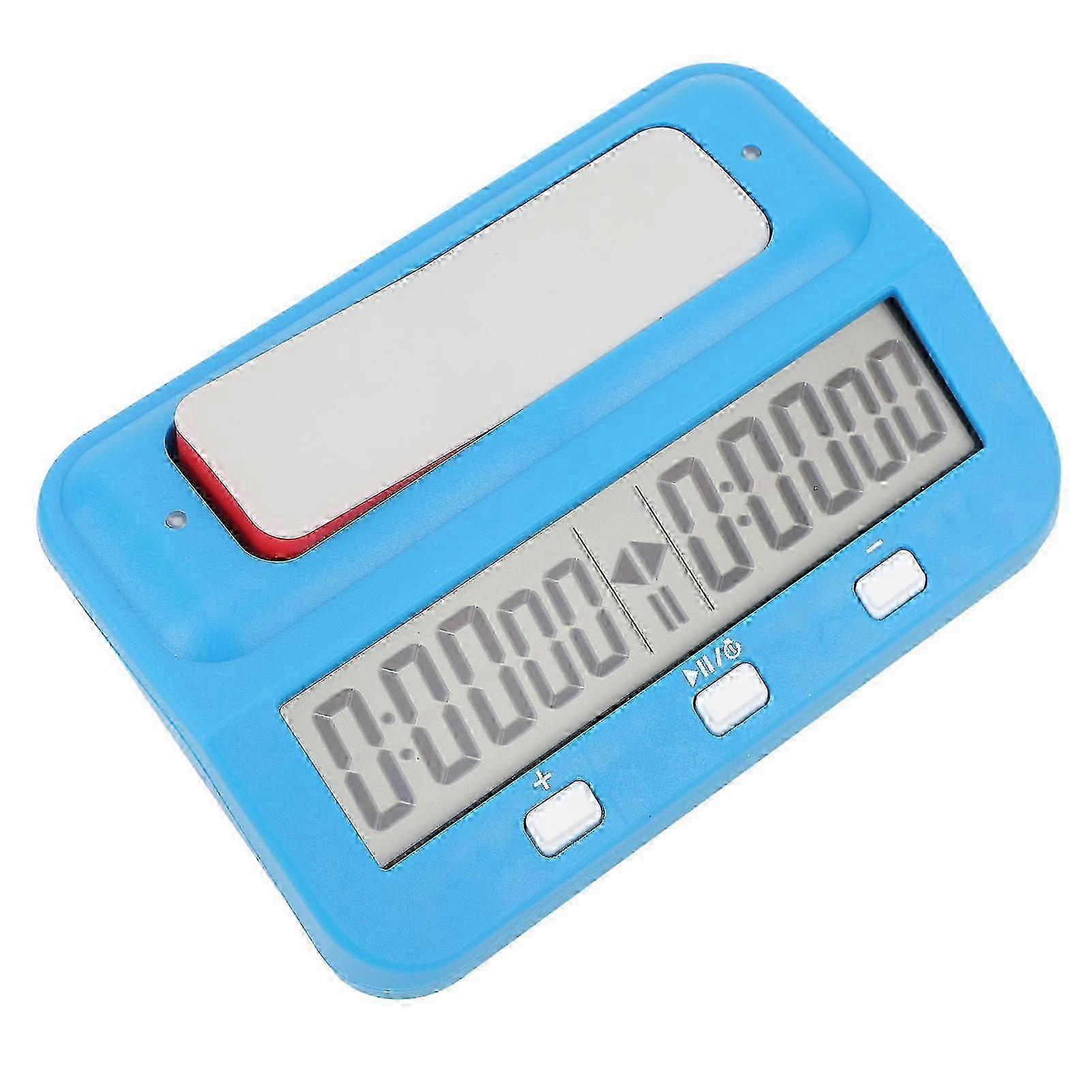 Chess Clock Professional Basic Bonus Delay Positive Time Alarm Memory Function Digital Chess Timer for Board Games Blue