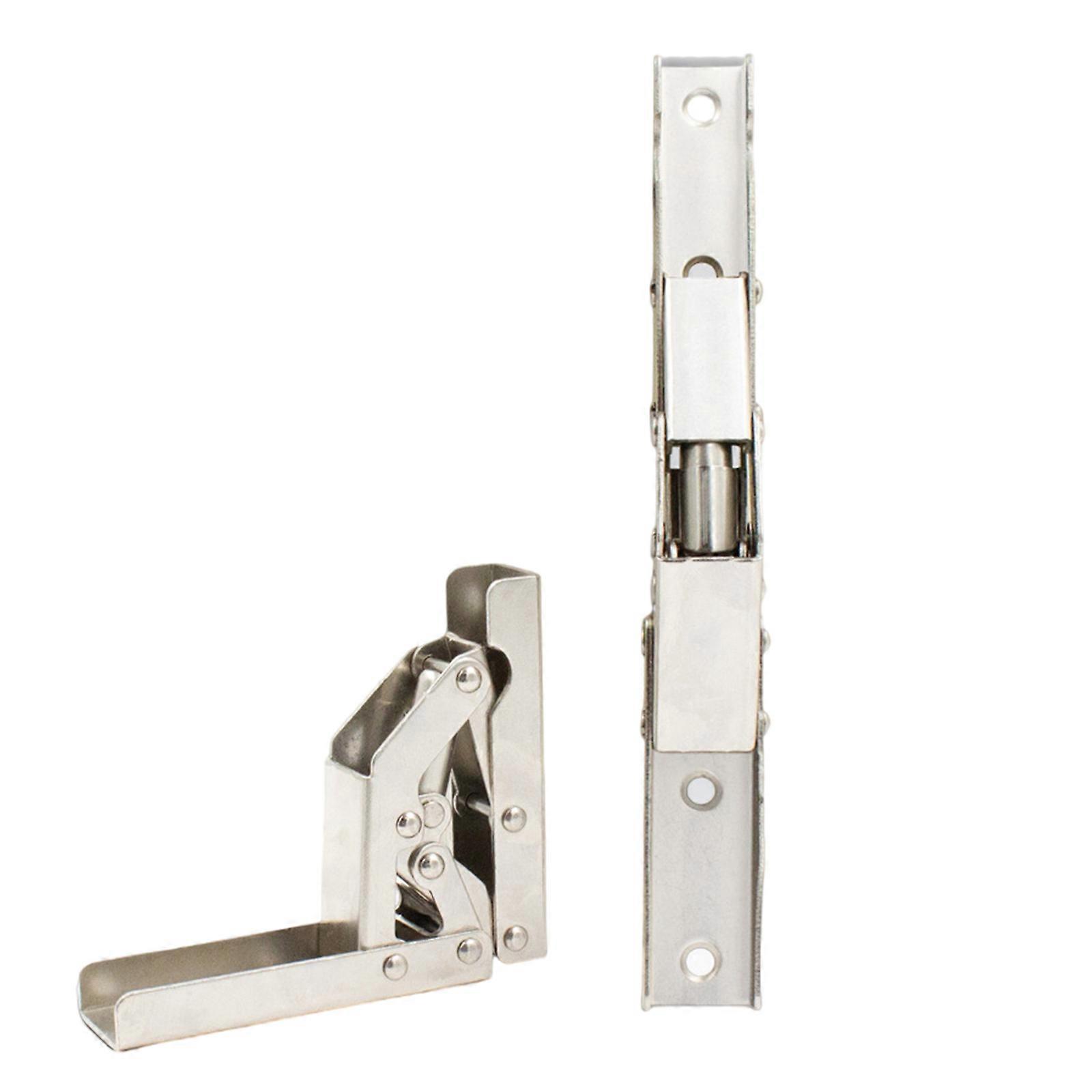 2Pcs 90 Degree Self-Locking Folding Hinge Table Leg Brackets 90/180 Degree Flat Spring Folding Hinge Easy to Install Multicolor