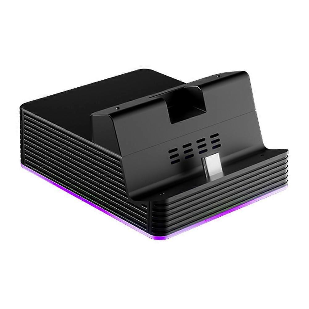 Portable Dock Station for Switch with USB-C PD Charging Stand Adapter USB 3.0 Port RGB Light for Nintendo Switch OLED