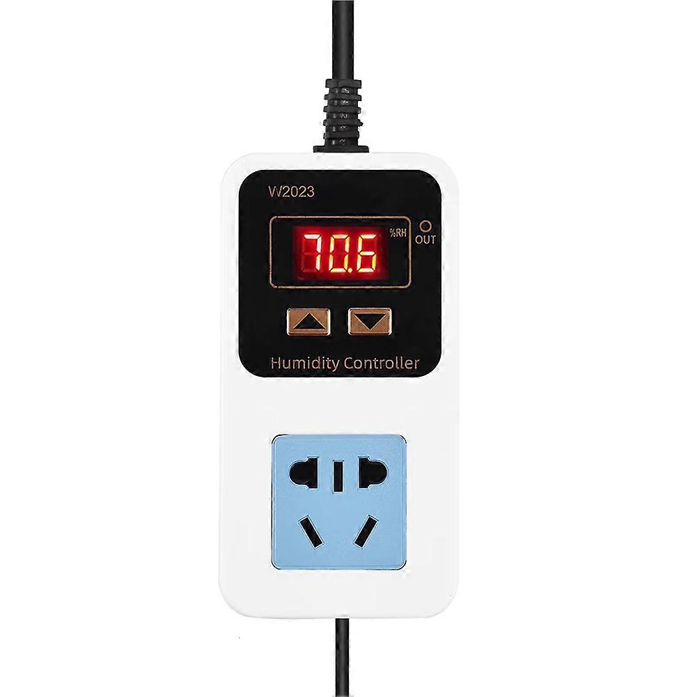 W2023 Digital Display Humidity Controller Humidifier Humidification Smart Humidity Control Socket US Plug