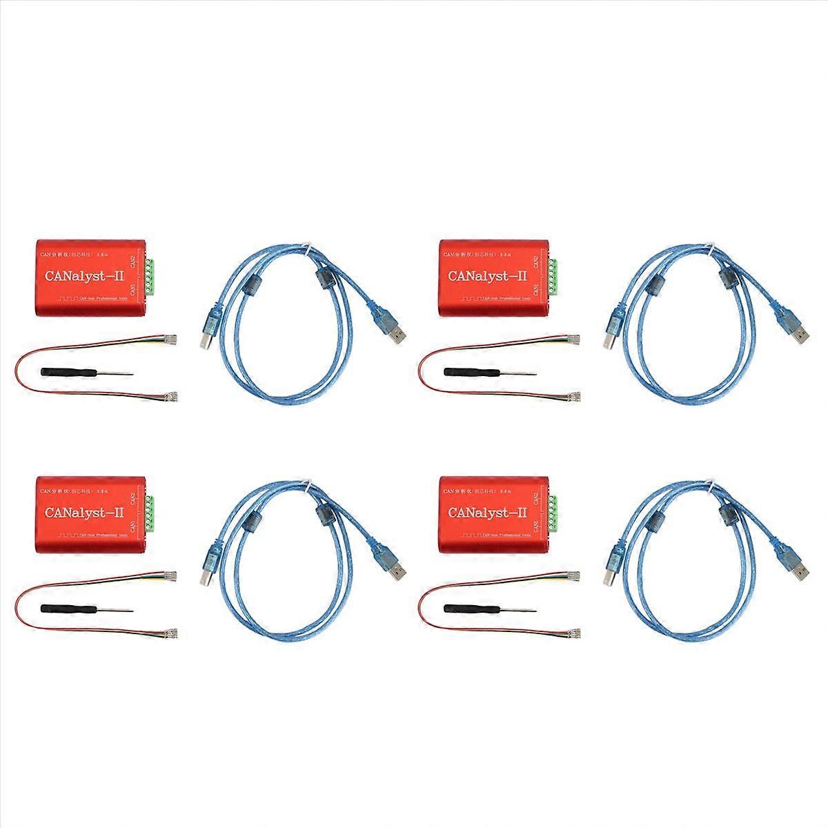 4X CAN Analyzer CANalyst-II USB to CAN Analyzer CAN-Bus Converter Adapter Compatible with ZLG USB to
