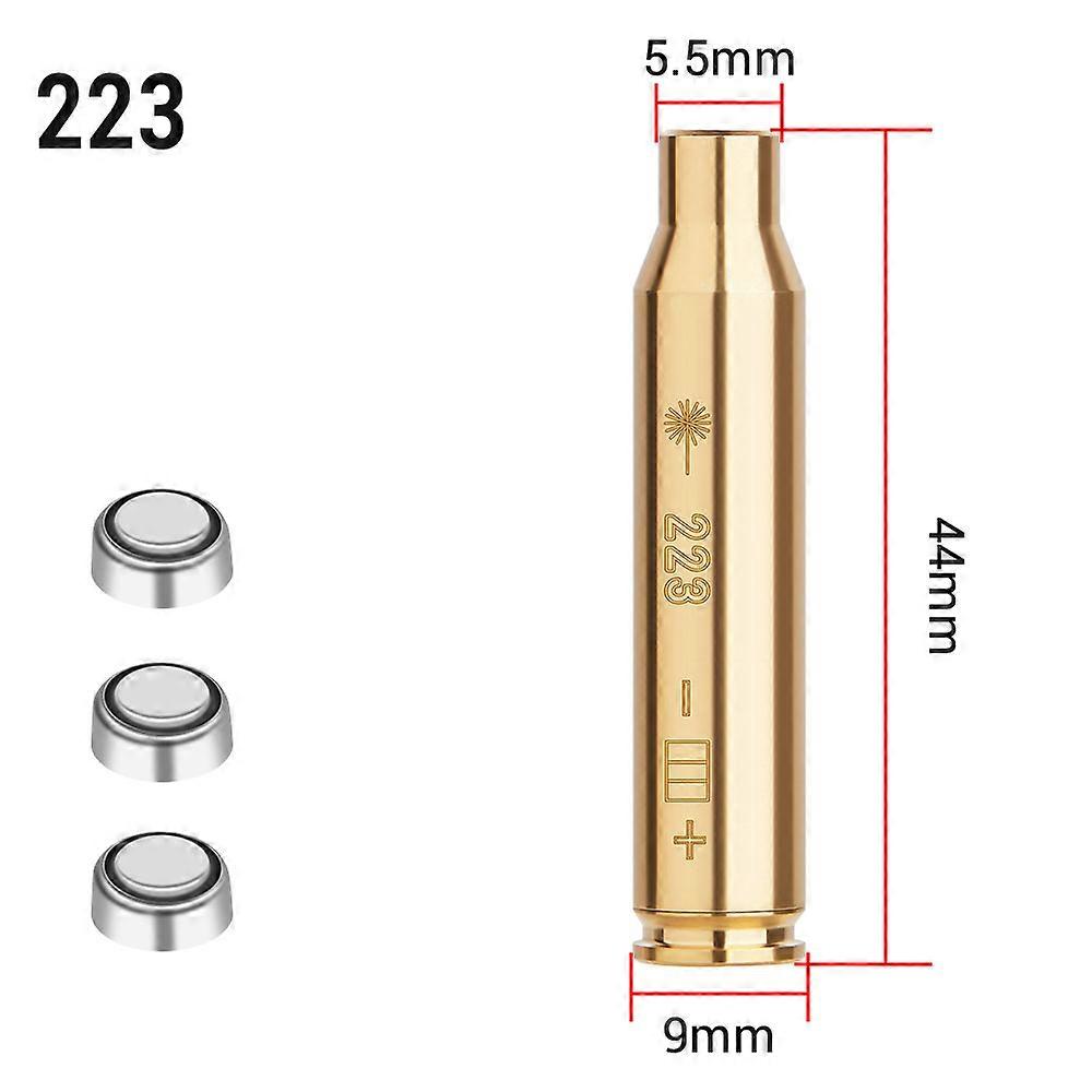 Tactical Red Laser Bore Sighter Training Bullet Brass Boresighter Caliber 12GA .223 .303 300WIN 6.5x55 7mm 8mm 9.3x62 Snap Caps