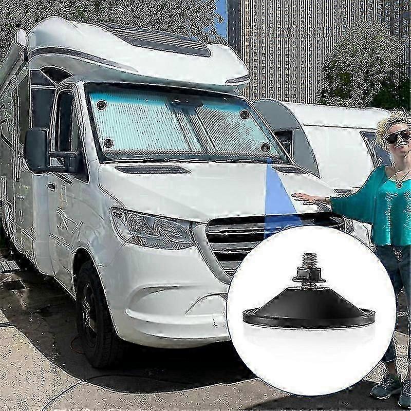 6pcs Ventosas Pretas de 2,2 Polegadas para Janelas de Vidro - Parafuso Incluído