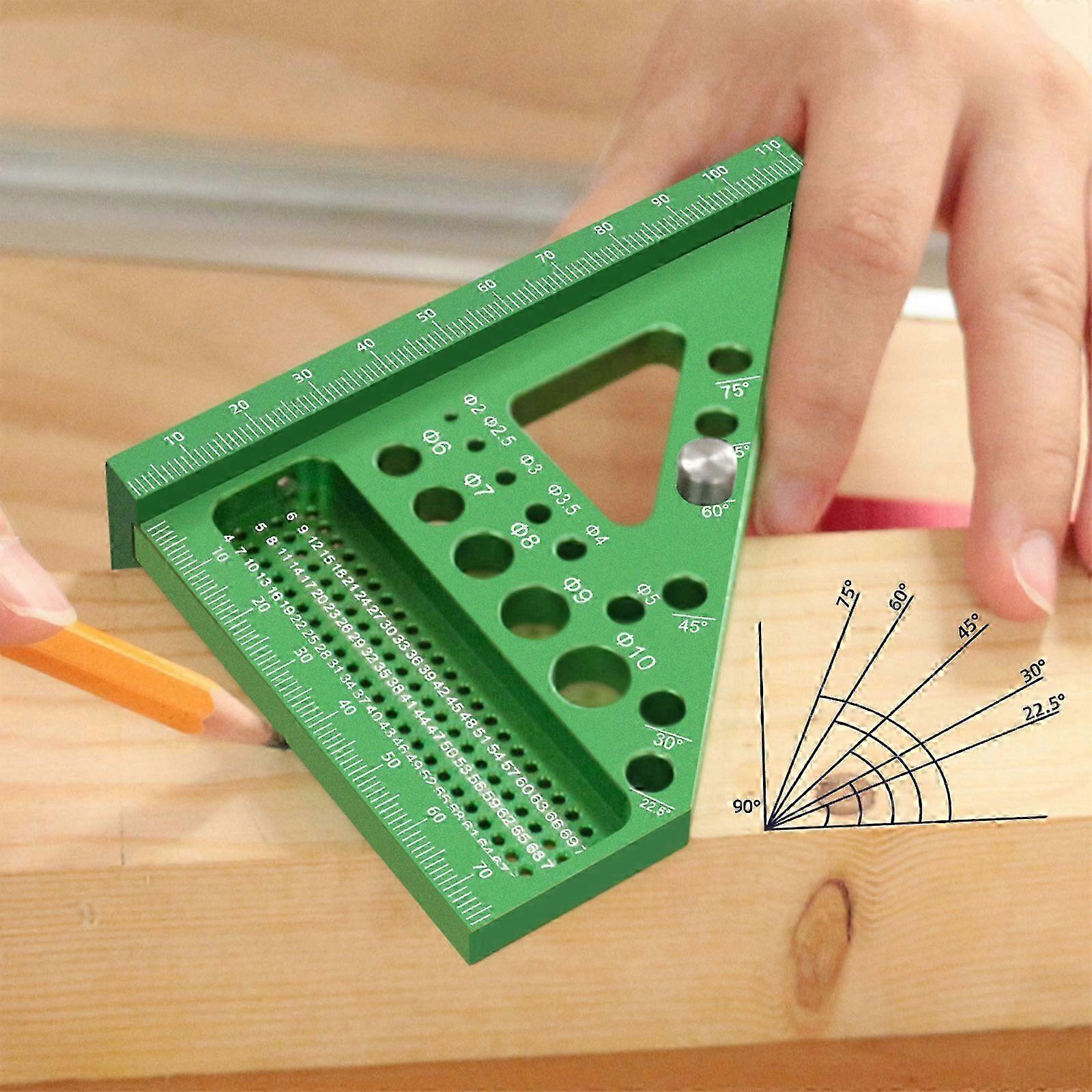 Aluminum Triangular Protractors Measuring Tool Suitable for Accurate Positioning & Marking in DIYer Engineering Projects