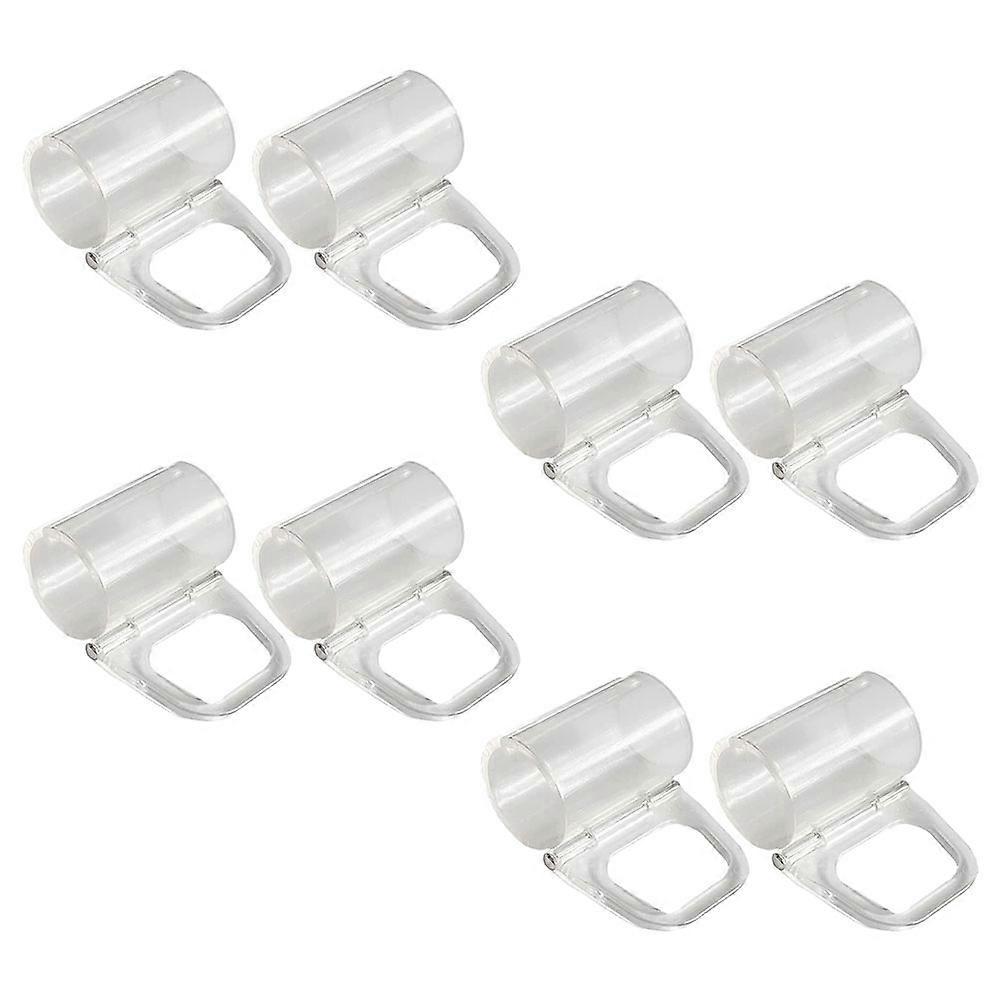 Cordless Shade Handle 8Pcs White Plastic Ideal For Window Blinds Adjustment In Sleek And Modern Style For Homeowners And Designers