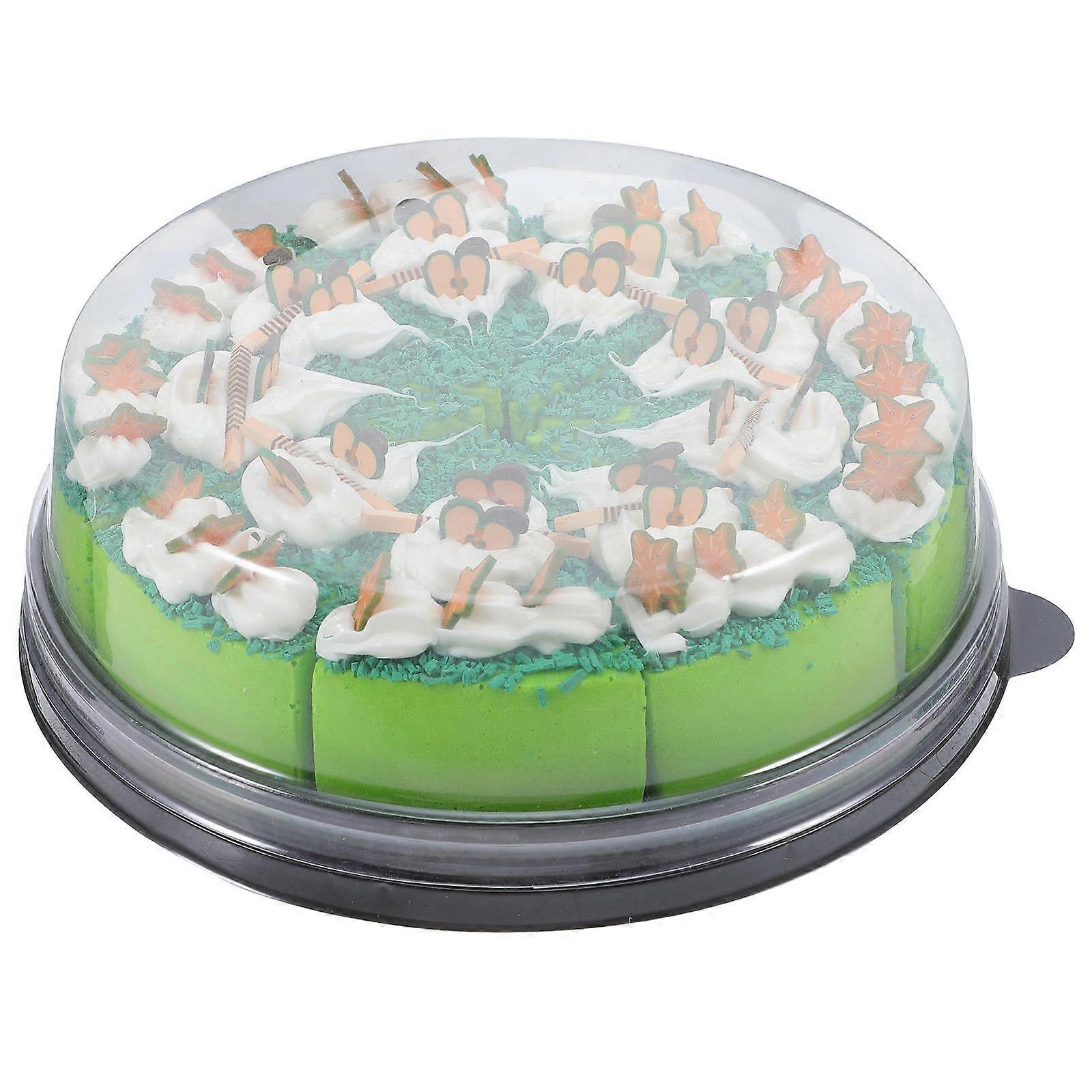 Holiday Cake Display Model Artificial Cake Slices for Display 27Pcs Green PU