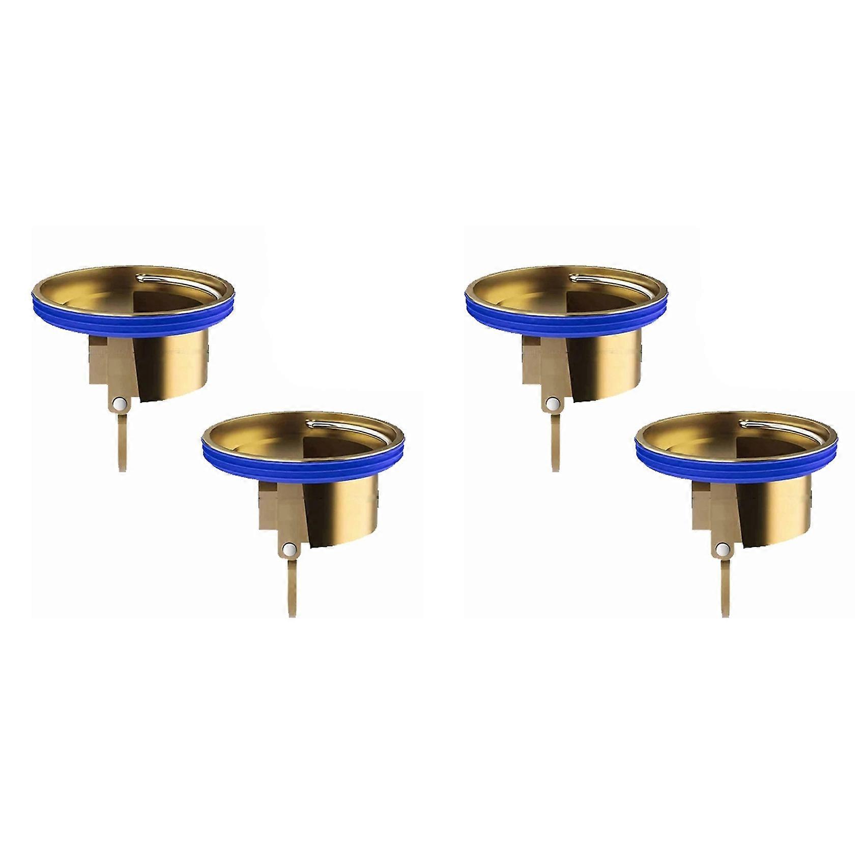 Toilet Floor Drain Deodorizing Core, 4 Pcs Floor Drain Backflow Preventer, All Brass Thickened Anti-Backflow Sewer Core