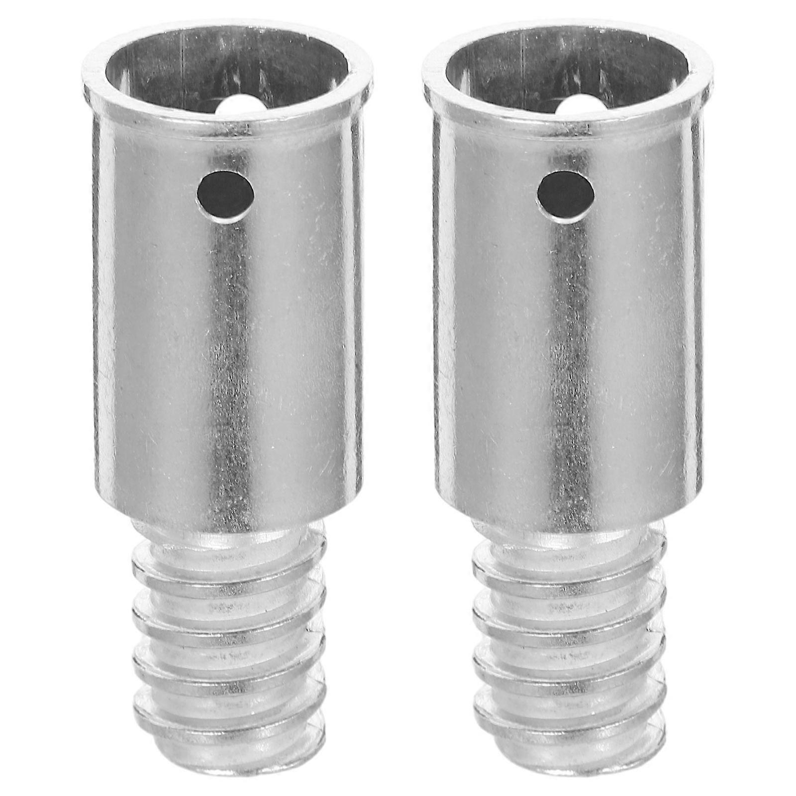 2pcs Threaded Tip Replacement Metal Threaded Tip Repair Mop Pole 22MM Handle Tip American Type
