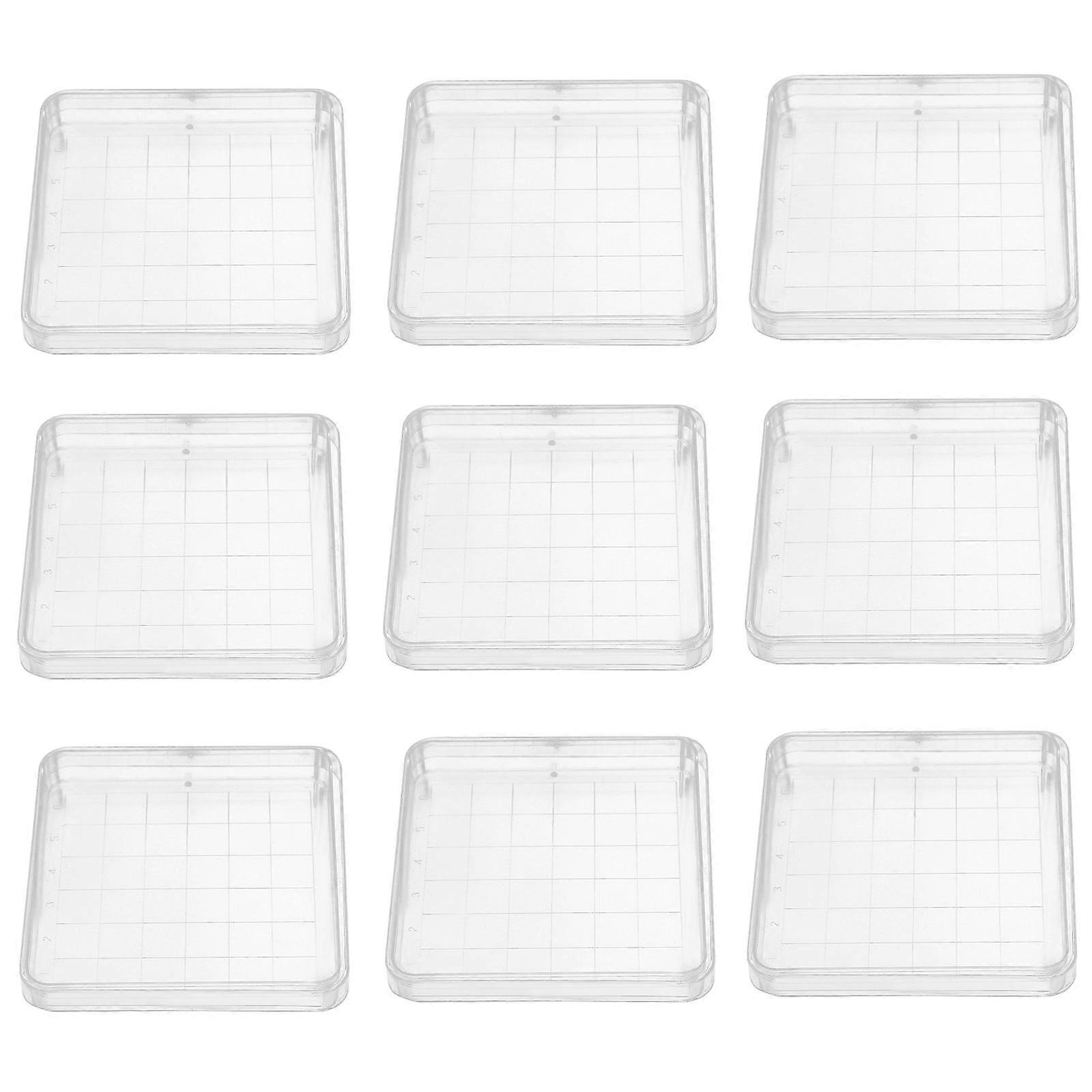 Laboratory Petri Dish Transparent Plates for Experiment 10Pcs with Lids