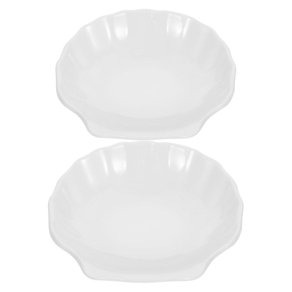 Bathroom Shell Soap Dish Plastic Soap Holder 2Pcs with Non-Slip Base