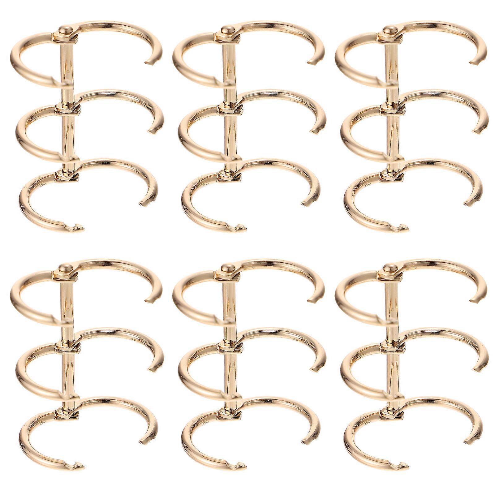 Binder Rings 72 Pcs Alloy Loose Leaf Book Rings For School Use Golden Color Binding Tool