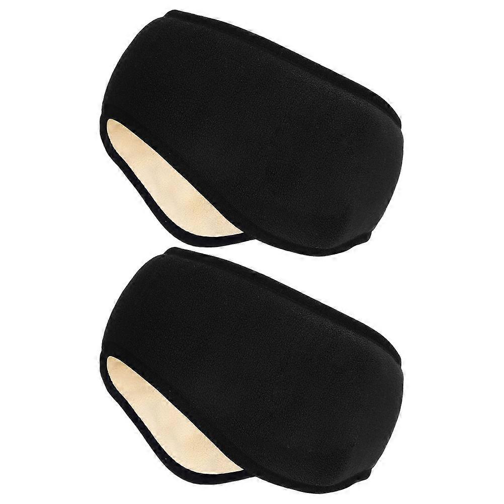 Adjustable Black Sleep Earmuff for Noise Reduction 2Pcs Set