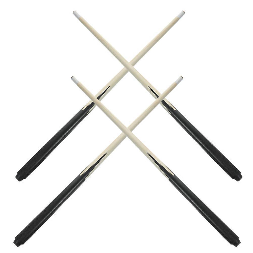 Wooden Children's Pool Cue Short Cue Stick for Playing 4Pcs Mini Billiard Set