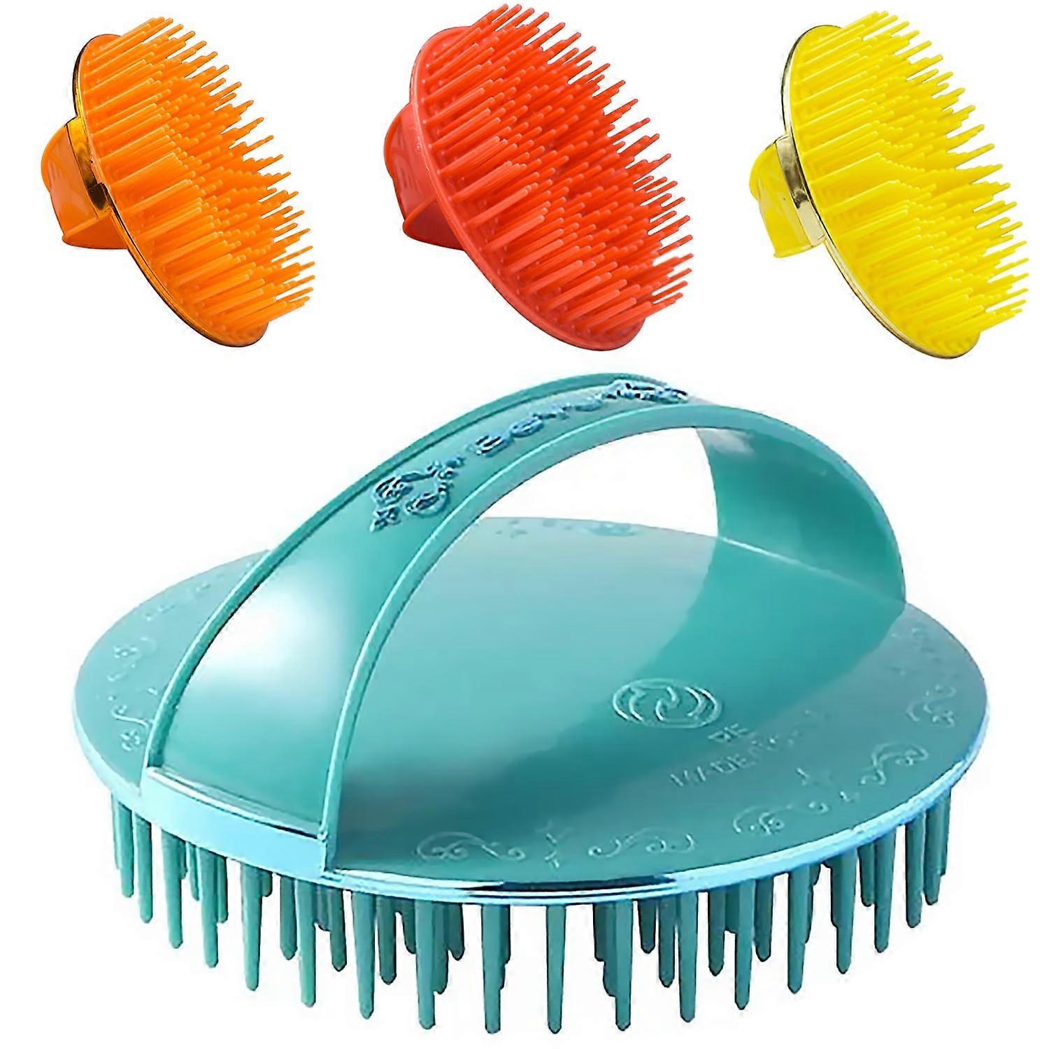 Scalp Massager Shampoo Brush Set of 4 with Soft Bristles for Deep Cleansing and Hair Growth
