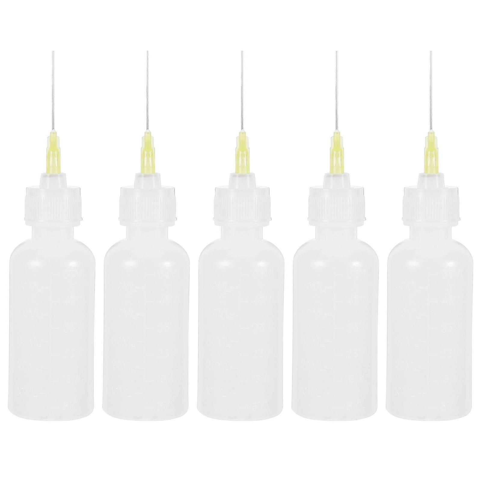 Transparent Needle Tip Applicator Bottles for Storage Use 5Pcs Craft Glue Dispenser