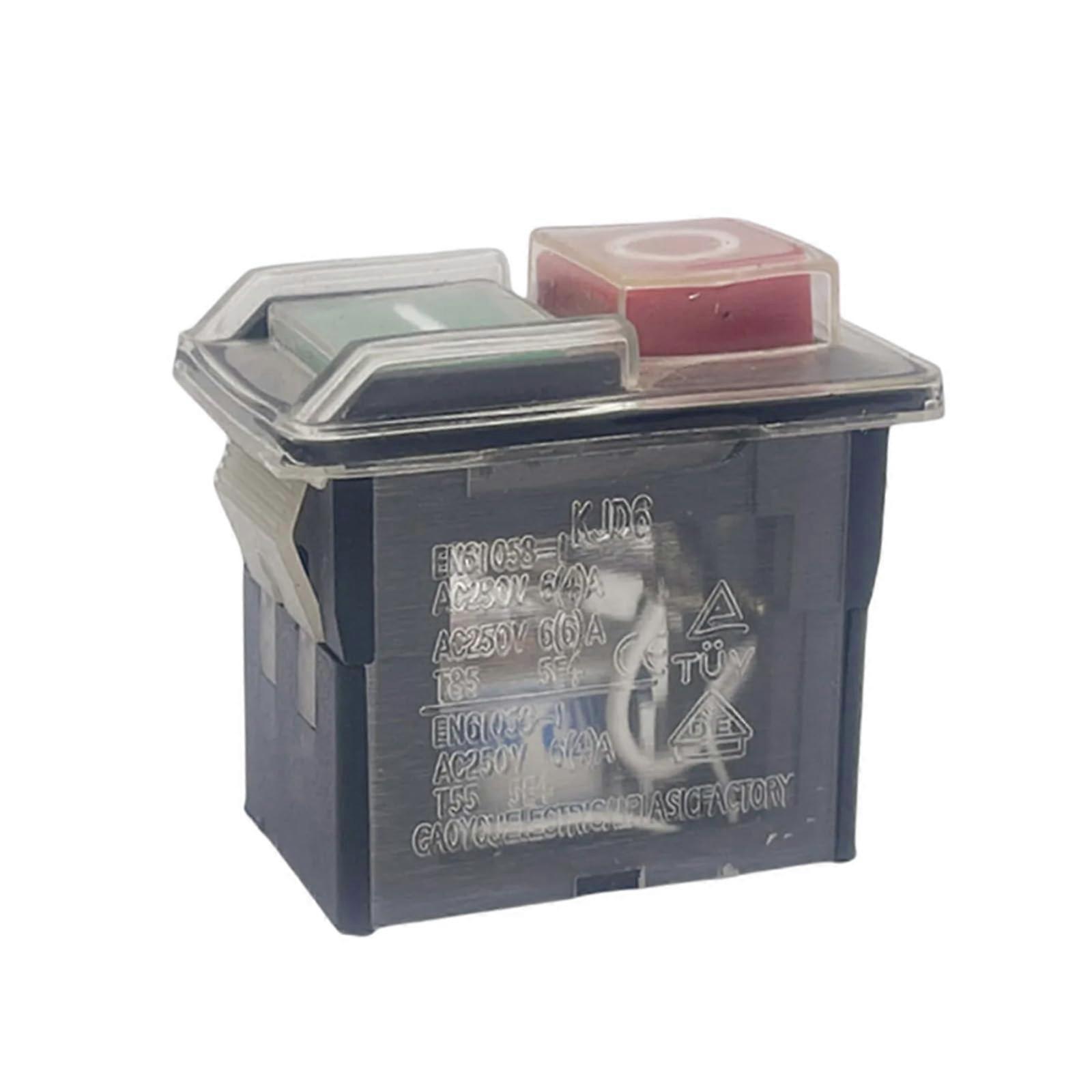 Electromagnetic Push Button Replacement Stop Switch 6A 250V For KJD6 Applications