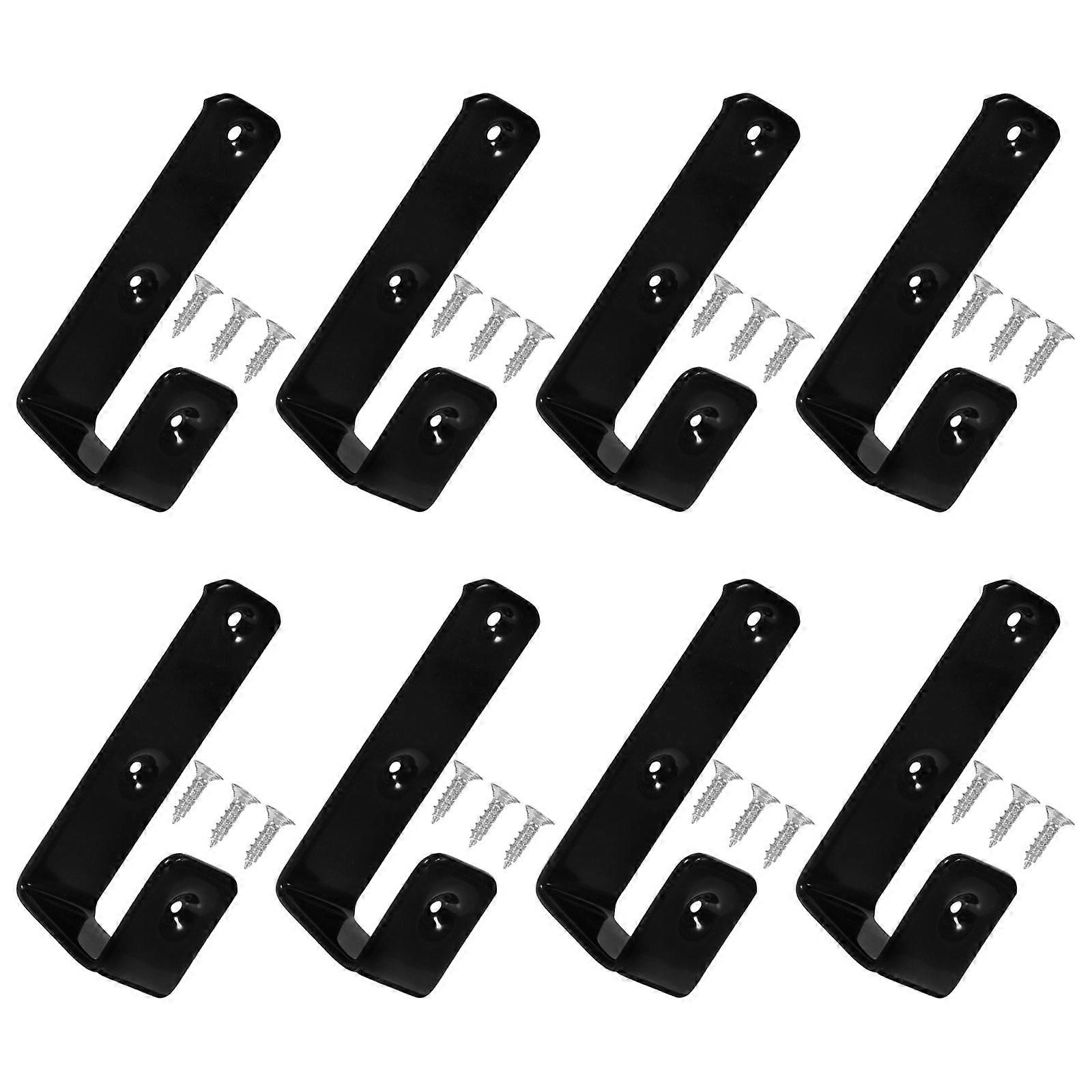 8Pcs J Shaped Double Layer Bed Ladder Hooks for Heavy Duty Iron Bunk Bed Brackets