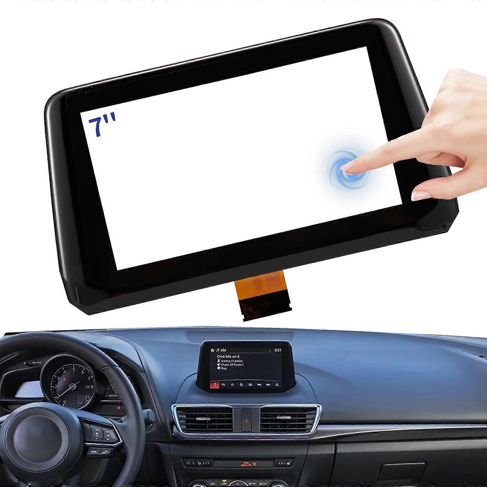 Touch Screen Replacement 7 Inch B61A611J0 Digitizer for Mazda 3 2017 2018 Sport Navigation