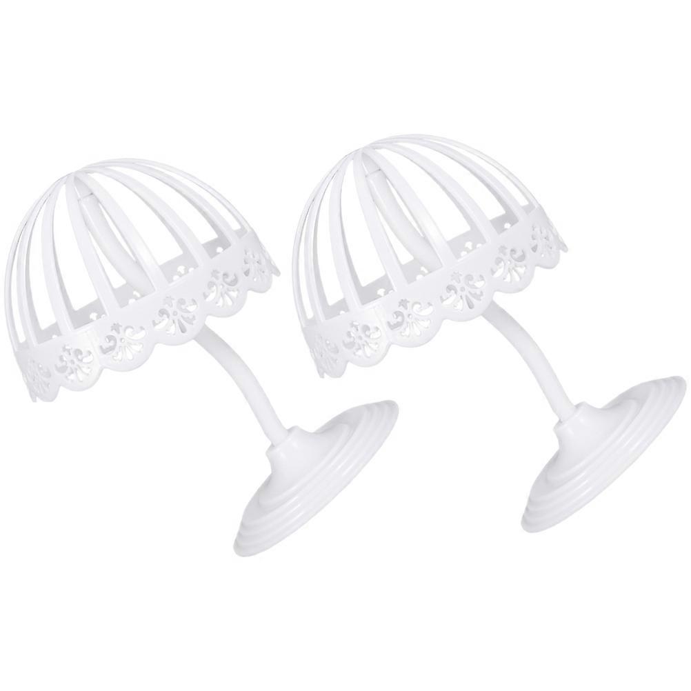 Kids Cap Rack for Hat Display 6Pcs Plastic Stand Holder White