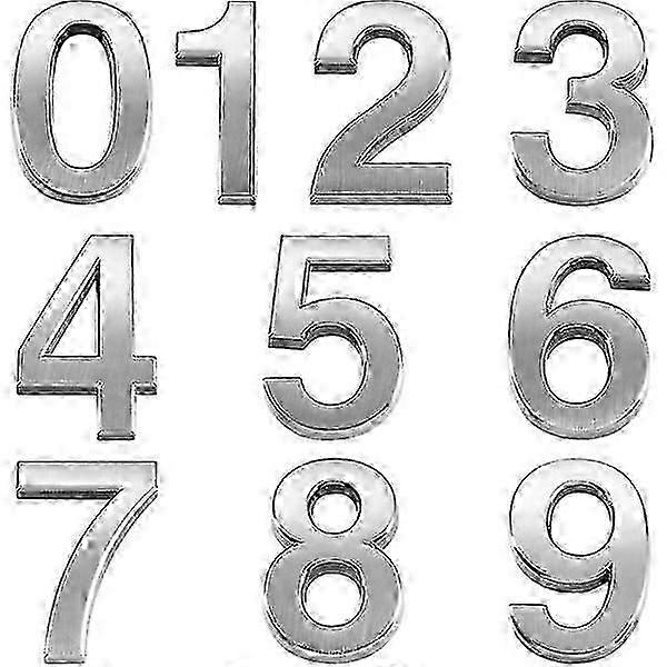 10 Pcs Self Adhesive Door Decorations with House Number Mailbox Number 0-9