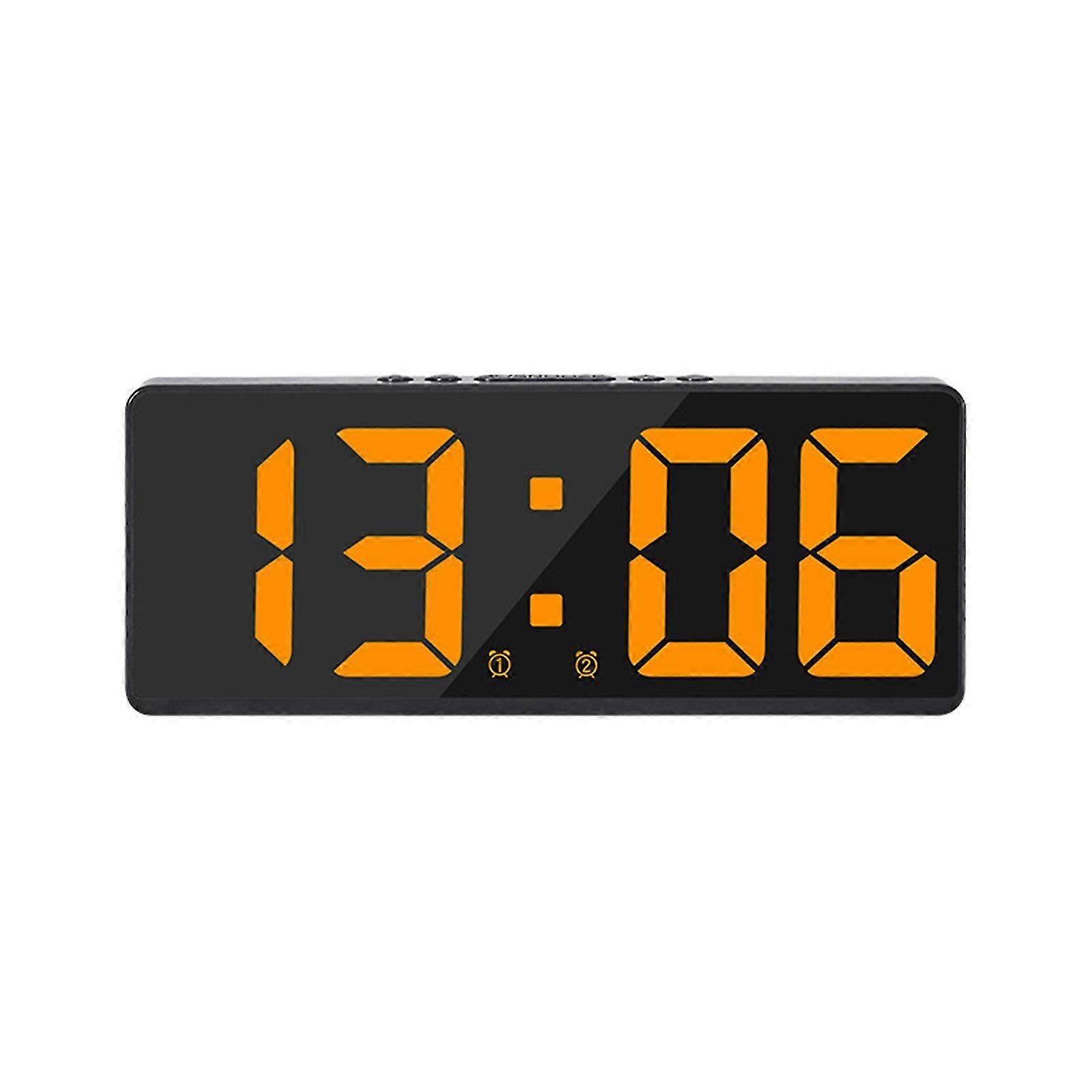 Digital Alarm Clock Multifunctional Temperature Display Voice Control Anti-disturb Function Desktop Led Clock For Home